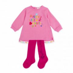 Set Rochita Roz cu Ciorapi Agatha